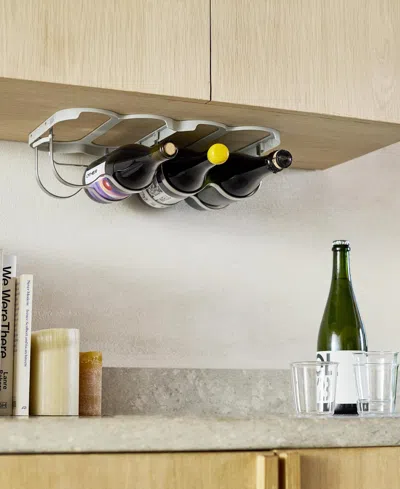 Joseph Joseph Cradle Foldable Under-shelf Wine Rack In Gray