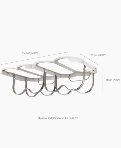 Joseph Joseph Cradle Foldable Under-shelf Wine Rack In Gray