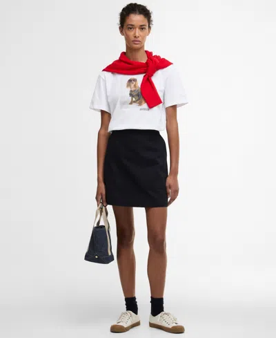 Barbour Marine Cotton T Shirt With Print In White