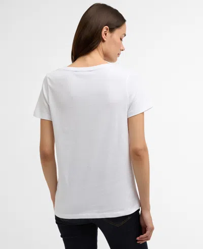 Barbour Brambles Cotton Graphic T-shirt In White