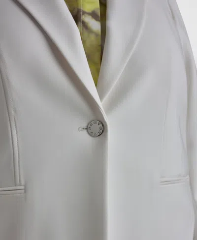 Dkny Plus Size Notch Collar Buttoned Jacket In Gray