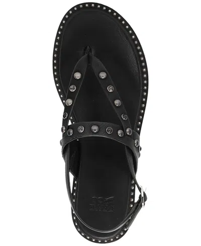 Frye And Co Bucky Studded Thong In Black
