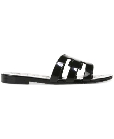 Sam Edelman ‘bay Jelly' Logo Cut Out Slides In Black