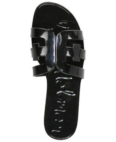 Sam Edelman ‘bay Jelly' Logo Cut Out Slides In Black