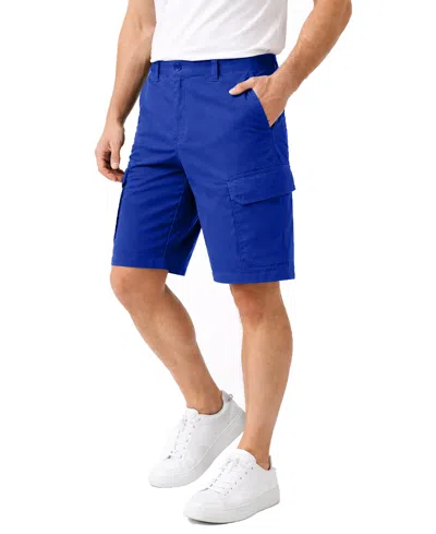 Blu Rock Men's Cotton Flex-stretch Cargo Shorts-5 Pack In Blue