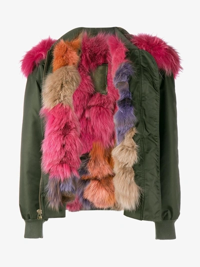 Shop Mr & Mrs Italy Fur Lining Bomber Jacket