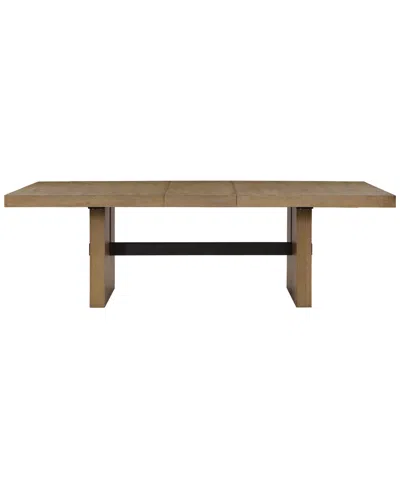 Macy's Macai 7-pc. Wood Dining Set (rectangular Table + 6 Upholstered Side Chairs) In Brown