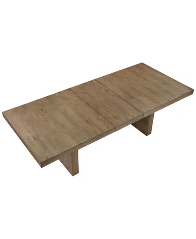 Macy's Macai 9-pc. Wood Dining Table Set (rectangular Table + 8 Faux Leather Side Chairs) In Gray