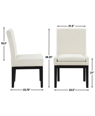 Macy's Macai 6-pc. Upholstered Side Chair Set In White