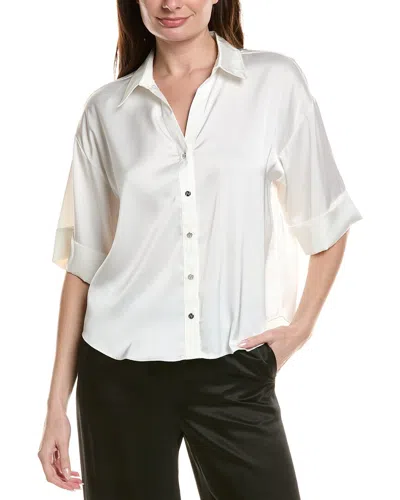 Cece Drop Shoulder Boxy Top In White