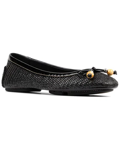 Donald Pliner Rosita Raffia Ballerina In Black