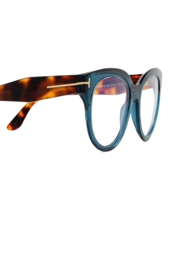 Tom Ford Round-frame Glasses In Blue
