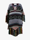 CHLOÉ EMBROIDERED KNITTED PONCHO