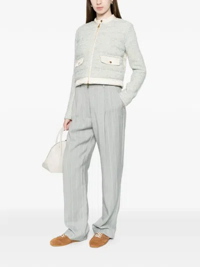 Moncler Flap-pockets Jacket In Blue