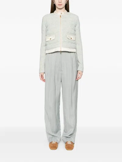 Moncler Flap-pockets Jacket In Blue