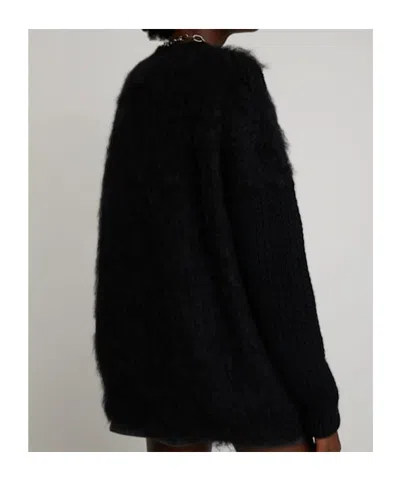 Junya Watanabe Wool Patchwork Oversized Knit Sweater In Black