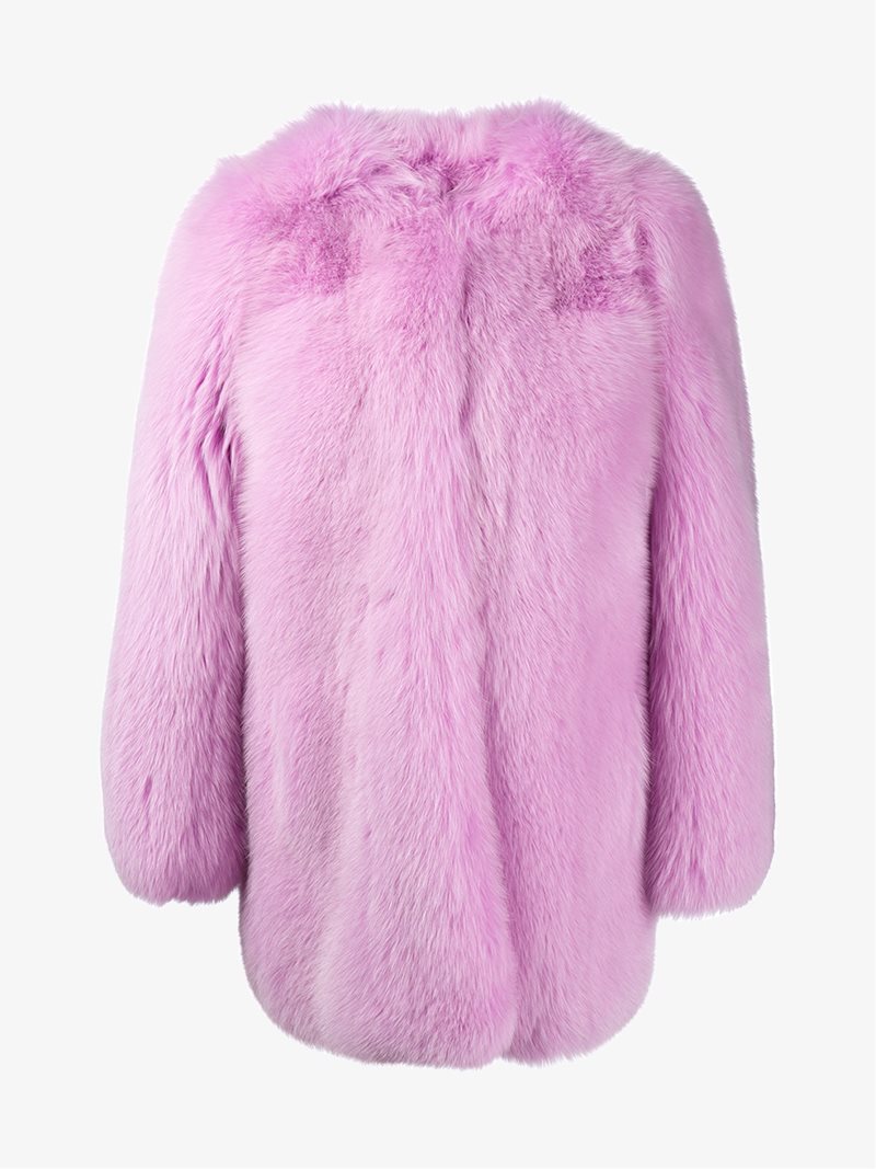 gucci pink fur coat