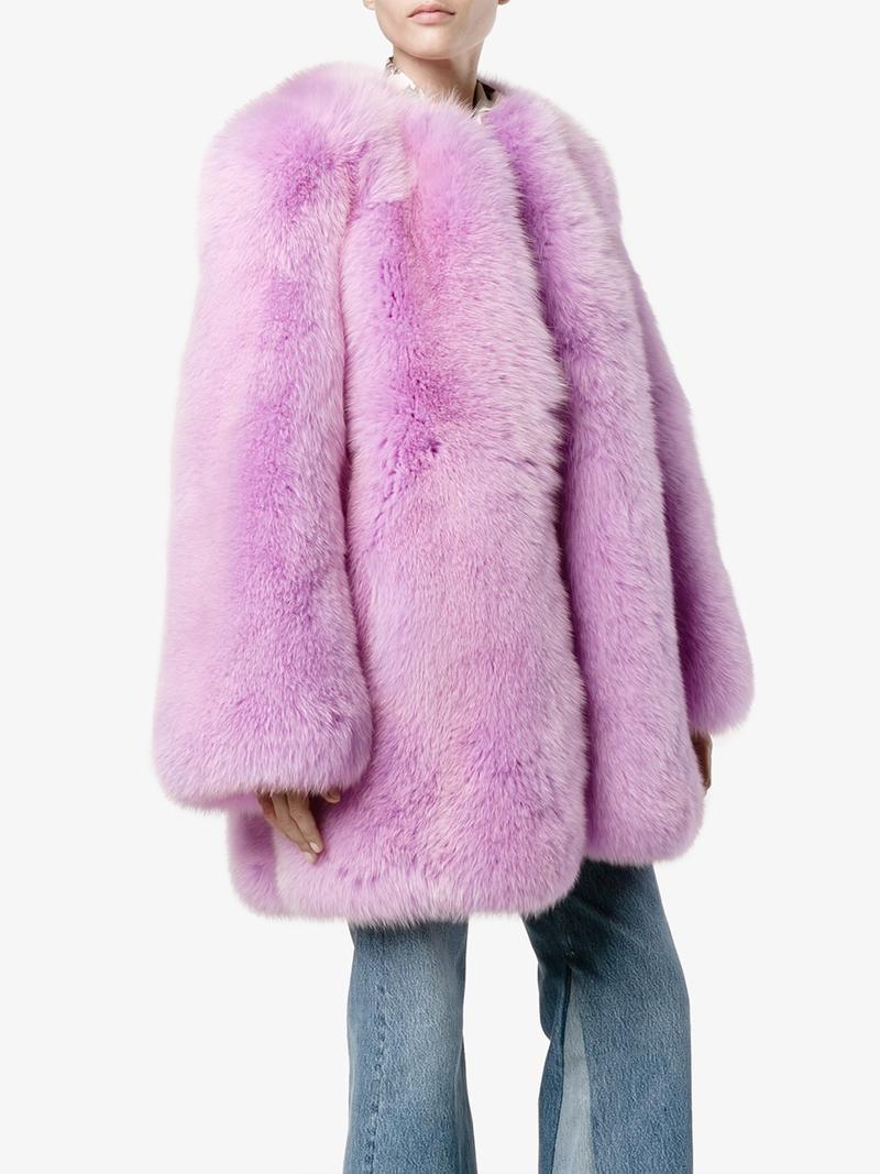gucci fox fur coat