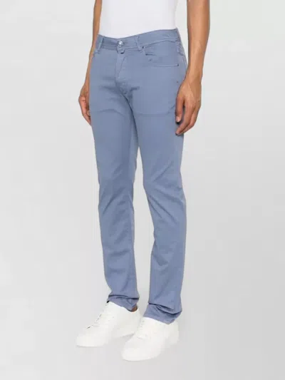 Jacob Cohen Tailored Trousers Belt Loops Front Back Pockets In Multi