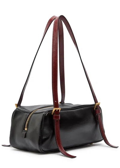 Versace Rectangular Handbag In Smooth Silk And Nylon In Black