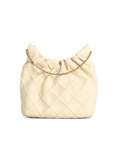 Tory Burch 'fleming' Cream Lear Mini Bag In White