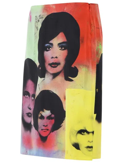 Versace Printed Silk Twill Pencil Skirt In Animal Print