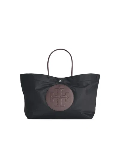 Tory Burch Ella Twist Mini Shoulder Bag In Black