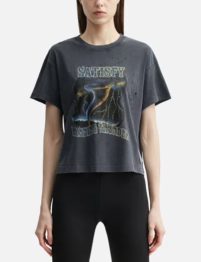 Satisfy Mothtech™ T‑shirt With Tornado Print In Black