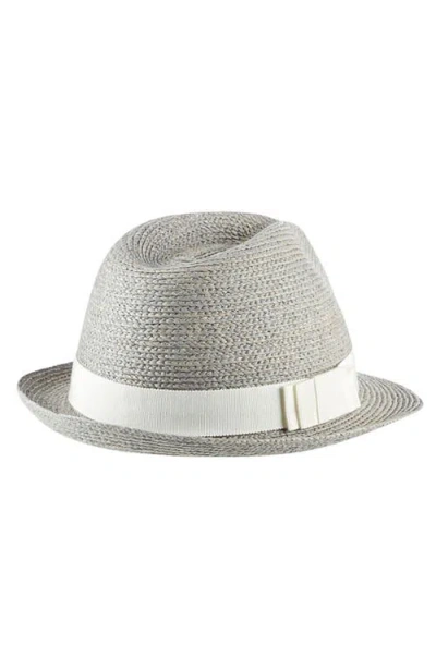 Helen Kaminski Raffia Fedora In Gray