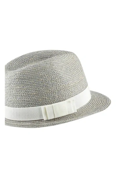 Helen Kaminski Raffia Fedora In Gray