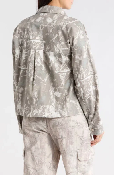 Thread & Supply Camo Cropped Utility Jacket In Gray