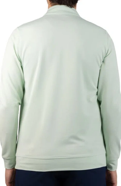Tailorbyrd Micro Grid Quarter Zip Performance Pullover In Green