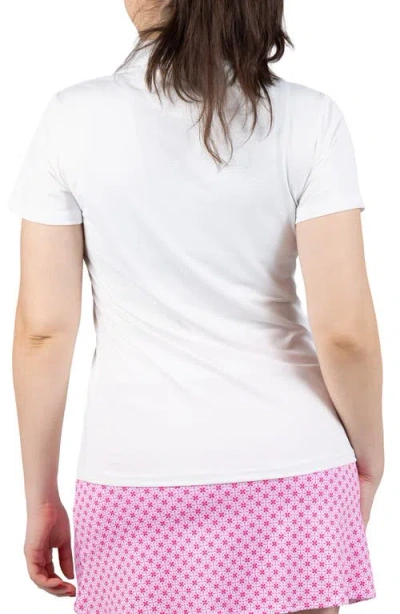 Tailorbyrd Solid Quarter Zip Polo In White