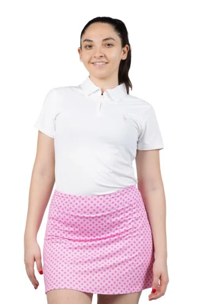 Tailorbyrd Solid Quarter Zip Polo In White