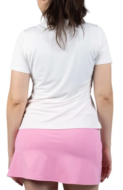 Tailorbyrd Solid Quarter Zip Polo In White