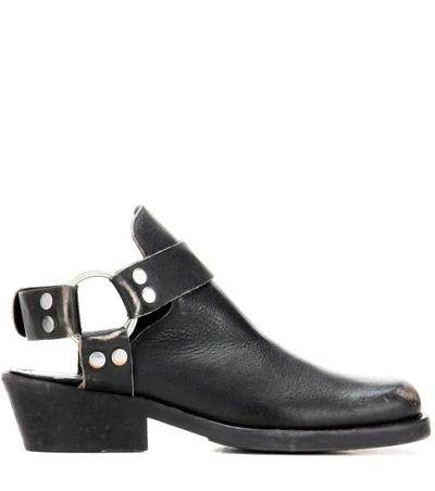 Shop Balenciaga Cut-out Leather Ankle Boots In Eoir Ecru