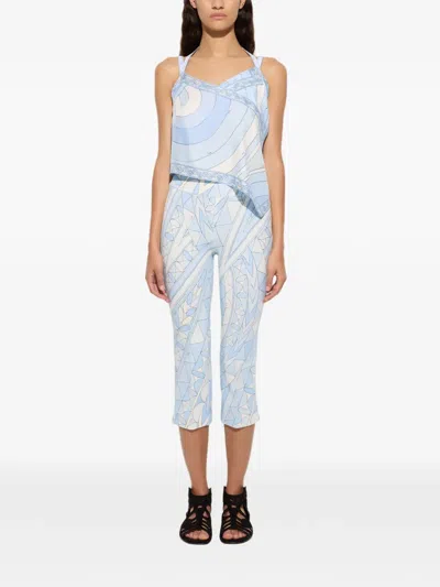 Pucci Capri Pants In Blue