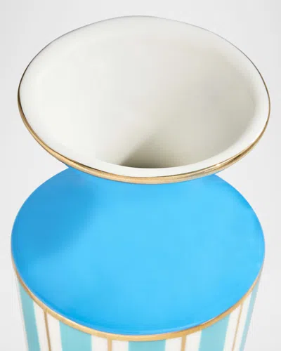 Jonathan Adler Portofino 20 Oz. Cuff Vase In Blue