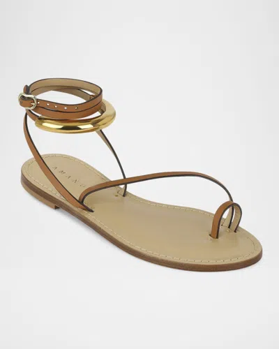 Amanu The Kalahari Leather Wrap Sandals In Multi