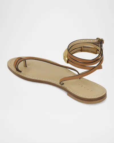 Amanu The Kalahari Leather Wrap Sandals In Multi