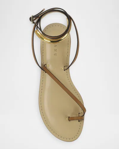 Amanu The Kalahari Leather Wrap Sandals In Multi