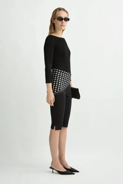 Posse Aimee Boat Neck Top In Black