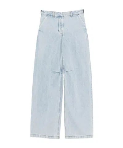Entire Studios Gem Logo-patch Belt-loop Jeans In Blue