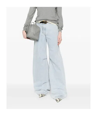 Entire Studios Gem Logo-patch Belt-loop Jeans In Blue