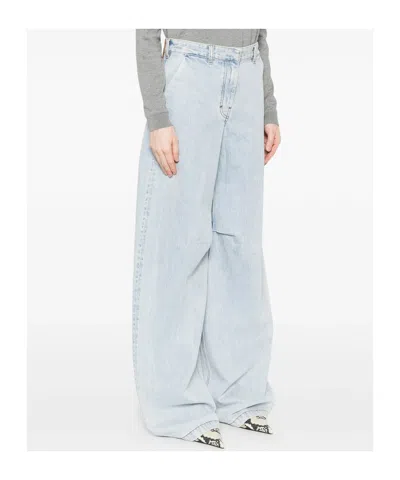 Entire Studios Gem Logo-patch Belt-loop Jeans In Blue