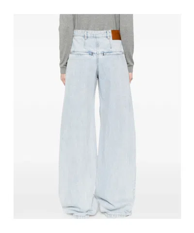Entire Studios Gem Logo-patch Belt-loop Jeans In Blue
