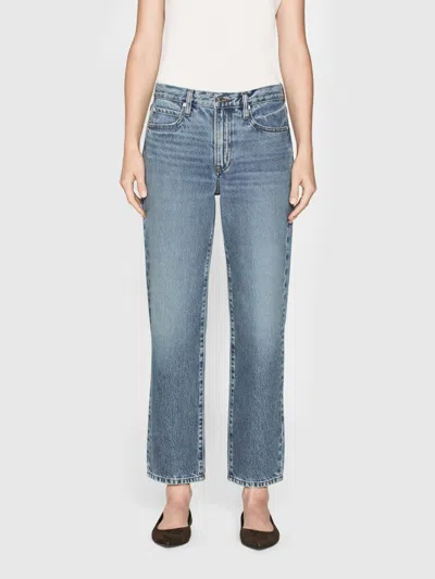 Frame Mid-rise Jeans In Blue