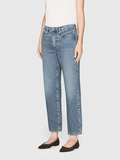 Frame Mid-rise Jeans In Blue