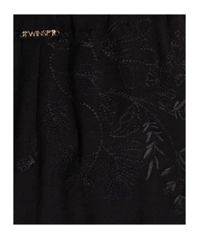 Twinset Jacquard Straight-leg Pants In Animal Print