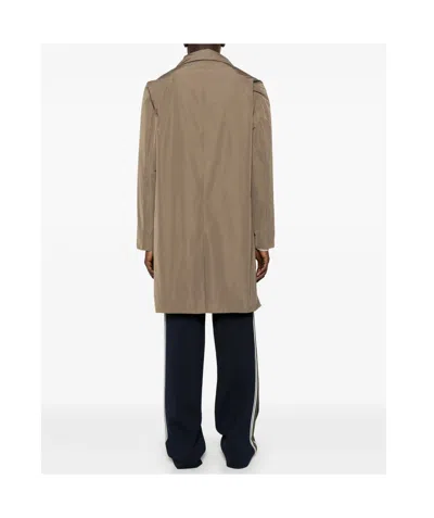 Aspesi Collared Long-sleeved Coat In Brown